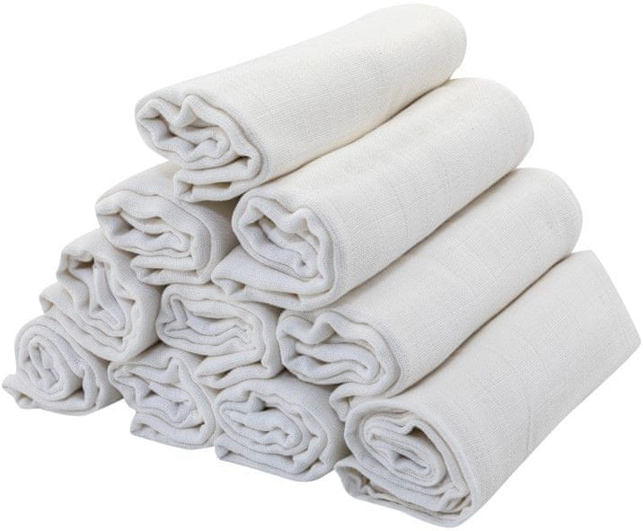 BOMIMI Plienky bavlna Premium 140 g/m2 80x70, 10ks, biele